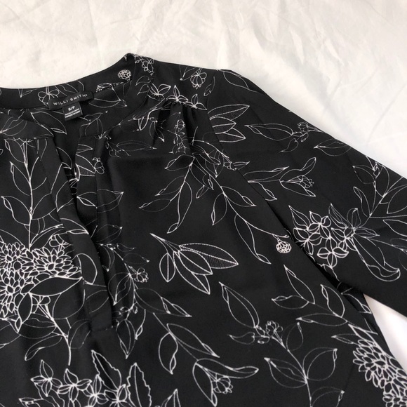 Black Floral Blouse - Picture 3 of 4